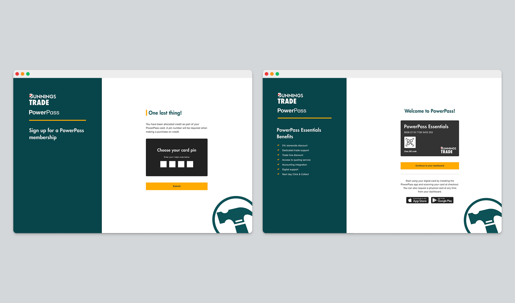 Onboarding mocks